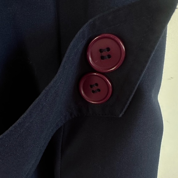 Pretty 1970s vintage DJI blue trench coat size medium - Picture 4 of 11